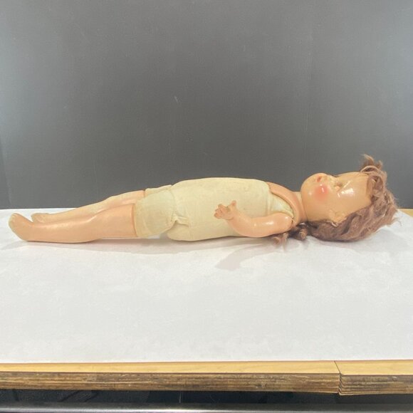 Vintage Composite Sleepy Eye Scary Doll to Craft for Halloween 22 Inch - Picture 6 of 10